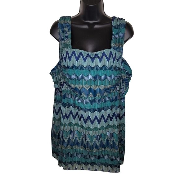 Lane Bryant chevron print babydoll camisole tank top 18/20 - Picture 1 of 4